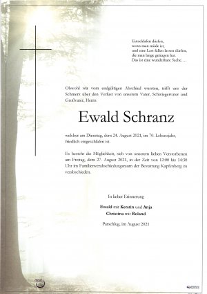Portrait von Ewald Schranz