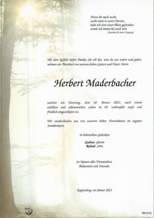 Portrait von Herbert Maderbacher